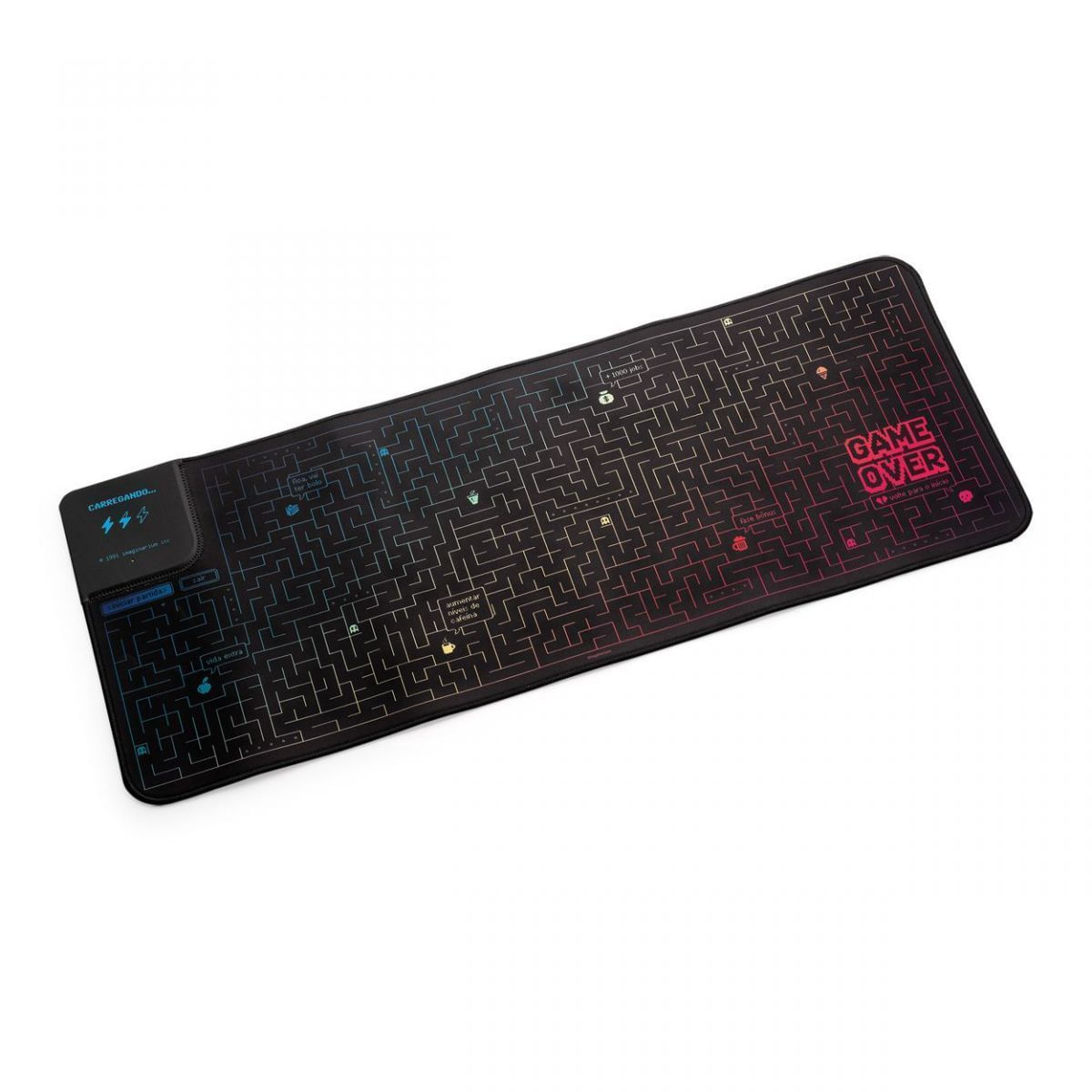 Encontraproduto.com.br - Mousepad e Carregador por Indução Sem Fio Game Over