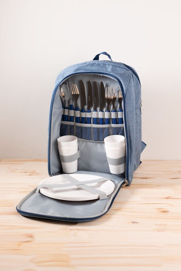 Mochila Piquenique 4 Pessoas Azul