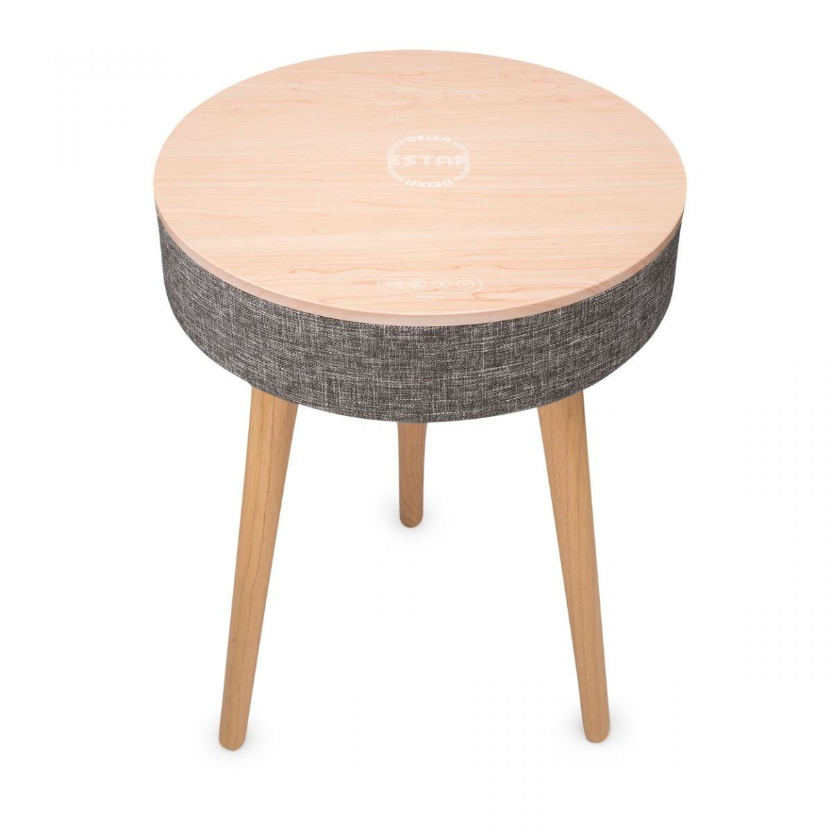 Encontraproduto.com.br - Mesa Speaker e Carregador Sem Fio Cinza