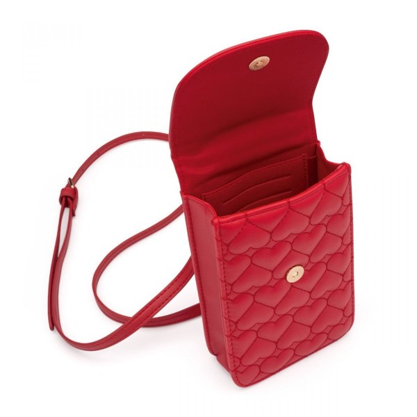 Encontraproduto.com.br - Bolsa Porta Celular Matelasse Corações
