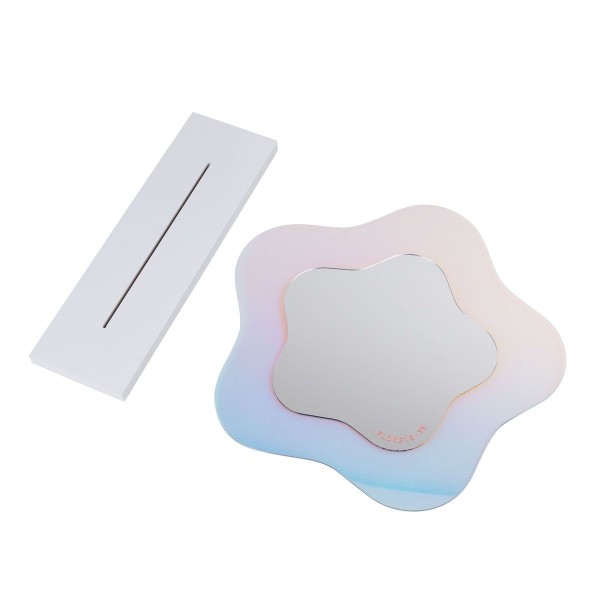 Encontraproduto.com.br - Espelho Com Moldura Holografica Flor