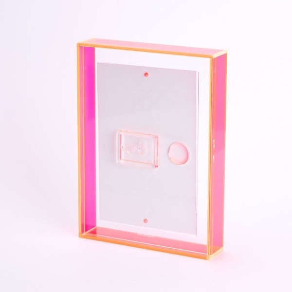 Encontraproduto.com.br - Porta Retrato Acrilico Rosa Neon P