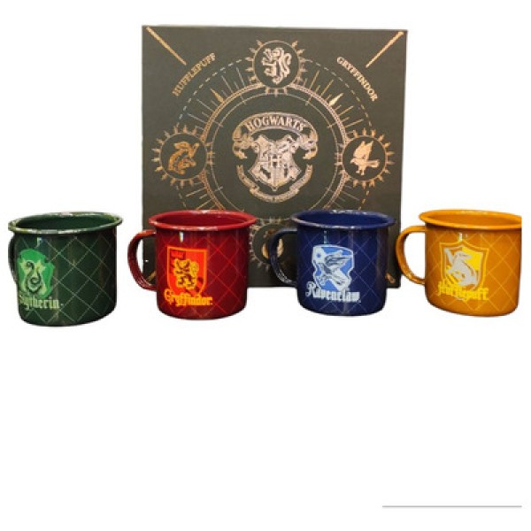 Encontraproduto.com.br - Kit Com 4 Canecas Hp Casas Hogwarts
