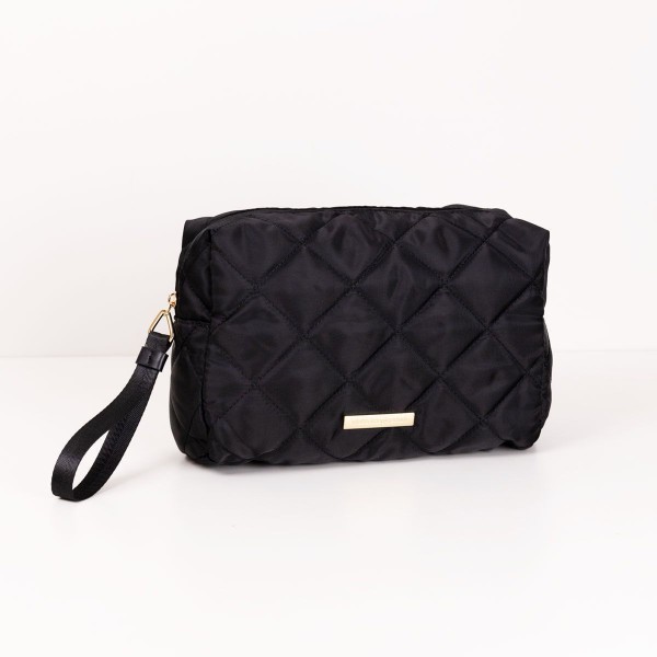 Necessaire media matelasse preta