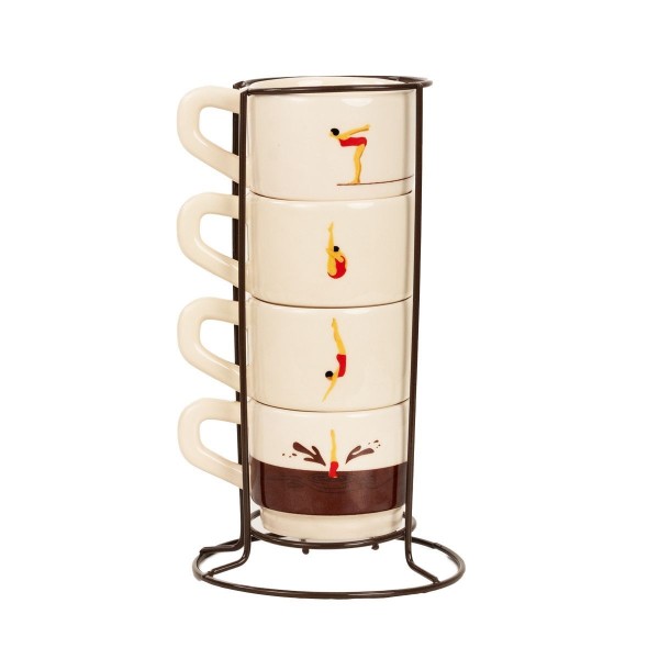 Encontraproduto.com.br - Conjunto De Canecas Empilháveis Mergulho