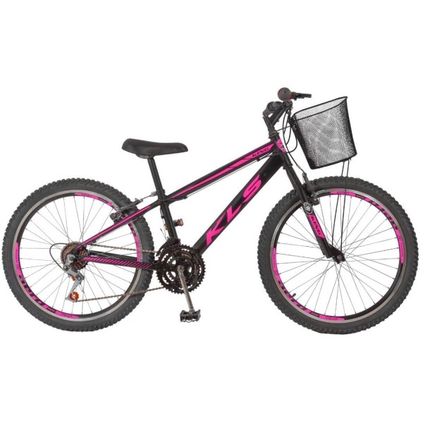 Bicicleta Aro 24 Alum Kls Sport Gold V-Brake Mtb 21V Feminina