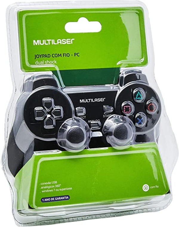 Encontraproduto.com.br - Joystick Dual Shock Para Pc Multilaser - JS030