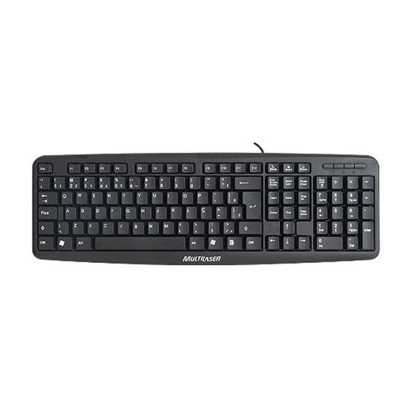 Encontraproduto.com.br - Teclado PS2 Básico Slim Preto - Multilaser