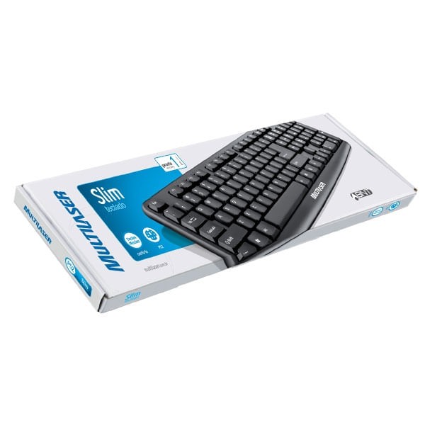 Encontraproduto.com.br - Teclado PS2 Básico Slim Preto - Multilaser