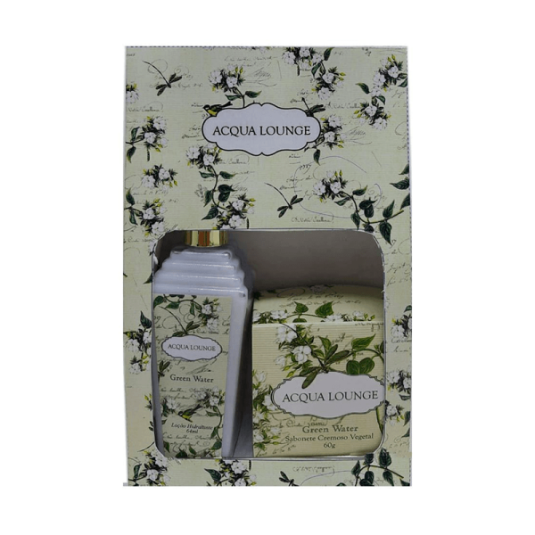 Kit Coffret Acqua Lounge Green Water Ever Loção Hidratante 64ml + Sabonete 60g