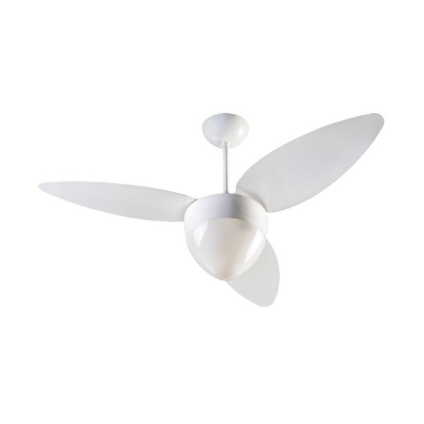 Ventilador de Teto Aires Branco 2 Lâmpadas Controle Parede 127V