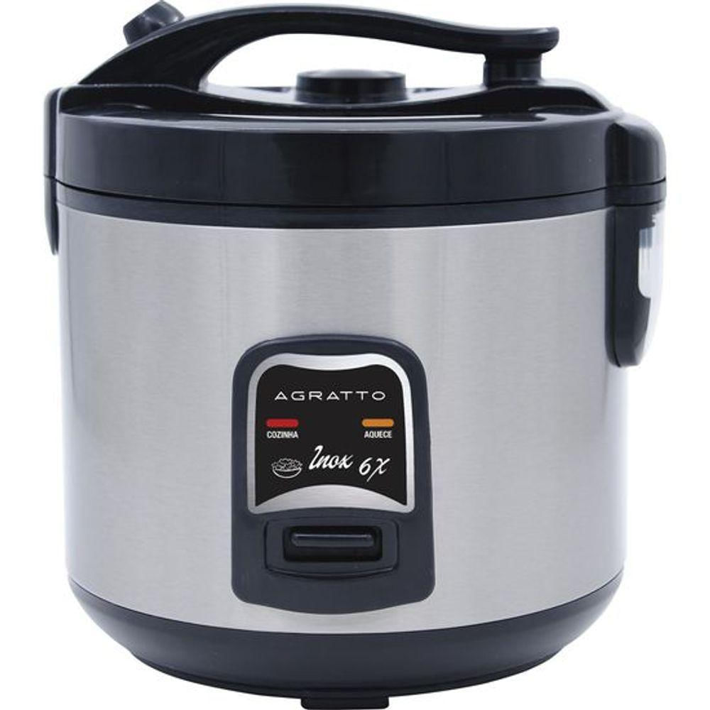 Encontraproduto.com.br - Panela Elétrica Arroz Inox e Visor Vidro 127V Agratto