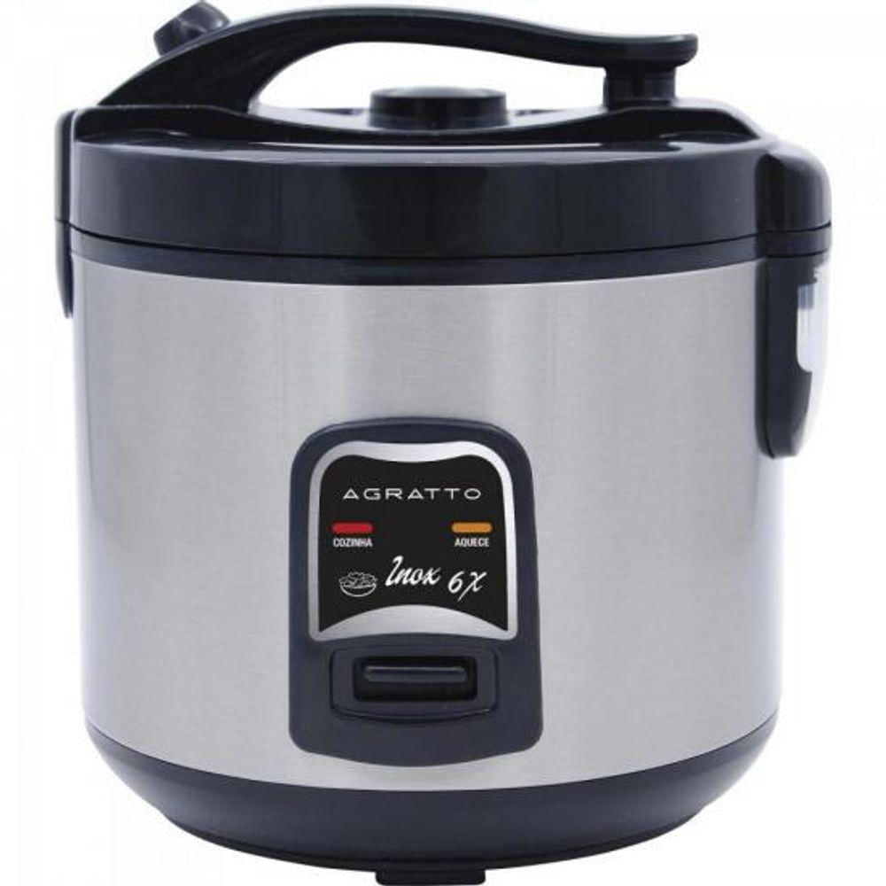 Encontraproduto.com.br - Panela Elétrica Arroz Inox e Visor Vidro 127V Agratto