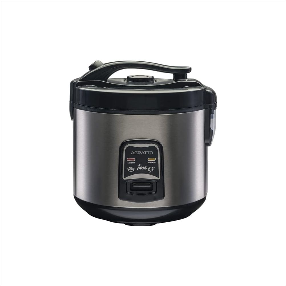 Encontraproduto.com.br - Panela Elétrica Arroz Inox e Visor Vidro 127V Agratto