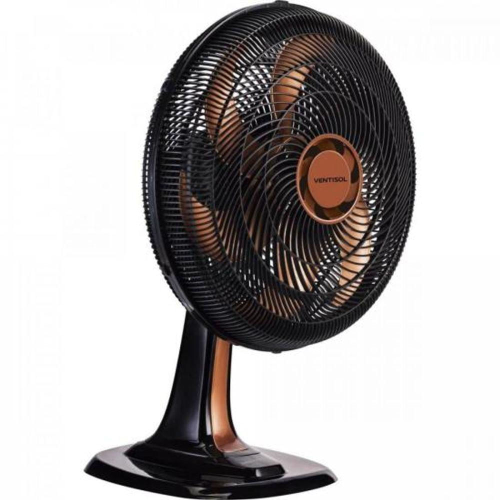 Encontraproduto.com.br - Ventilador De Mesa 40cm 220v Turbo6 Bronze Ventisol