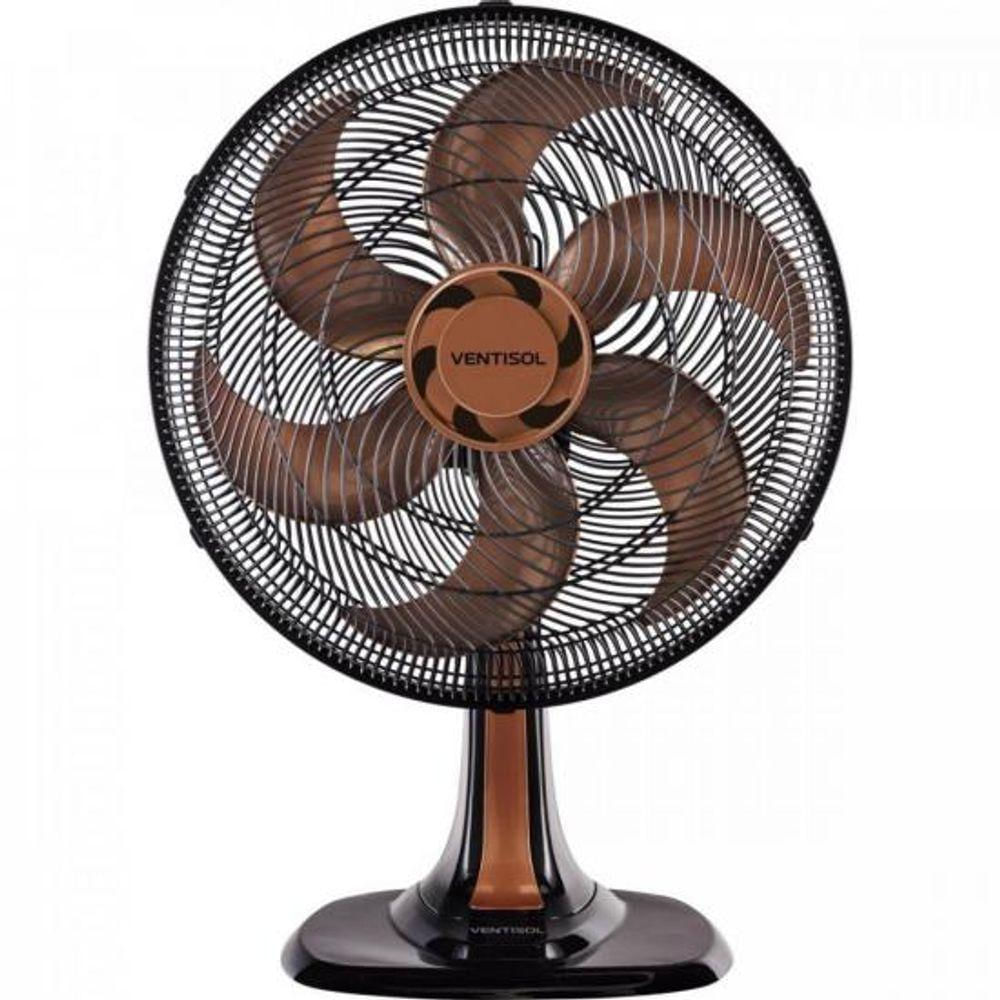 Encontraproduto.com.br - Ventilador De Mesa 40cm 220v Turbo6 Bronze Ventisol