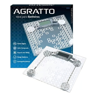 Encontraproduto.com.br - Balança Pessoal Elétrica,Levve Agratto, Vidro, 180Kg (BL-04)