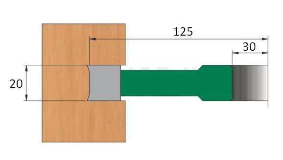 Encontraproduto.com.br - Fresa de Widea para Ranhura 125 mm x 20 mm 04+04Z com Riscador - 183104