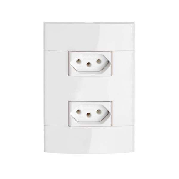 Encontraproduto.com.br - Tomada Dupla 10A Branco Decor Schneider