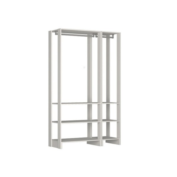 Encontraproduto.com.br - Estante Closet Yes 120cm com 2 Cabideiros - Branco