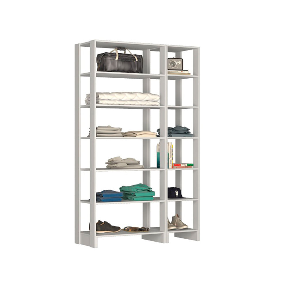 Encontraproduto.com.br - Smart Closet Yes Com 12 Prateleiras Nova Mobile Branco