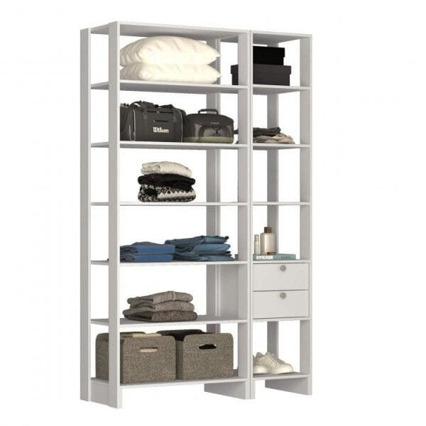 Smart Closet Yes Com 2 Gavetas e 11 Prateleiras Nova Mobile