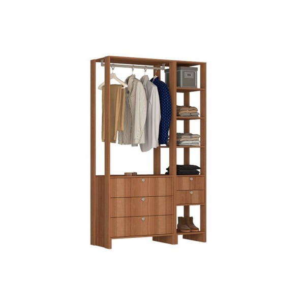 Encontraproduto.com.br - Smart Closet Yes Com Cabideiro 5 Gavetas E 6 Prateleiras Nova Mobile Montana