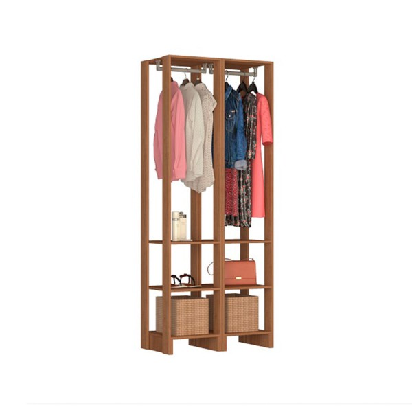 Encontraproduto.com.br - Small Closet Yes Com 2 Cabideiros E 6 Prateleiras Nova Mobile Montana