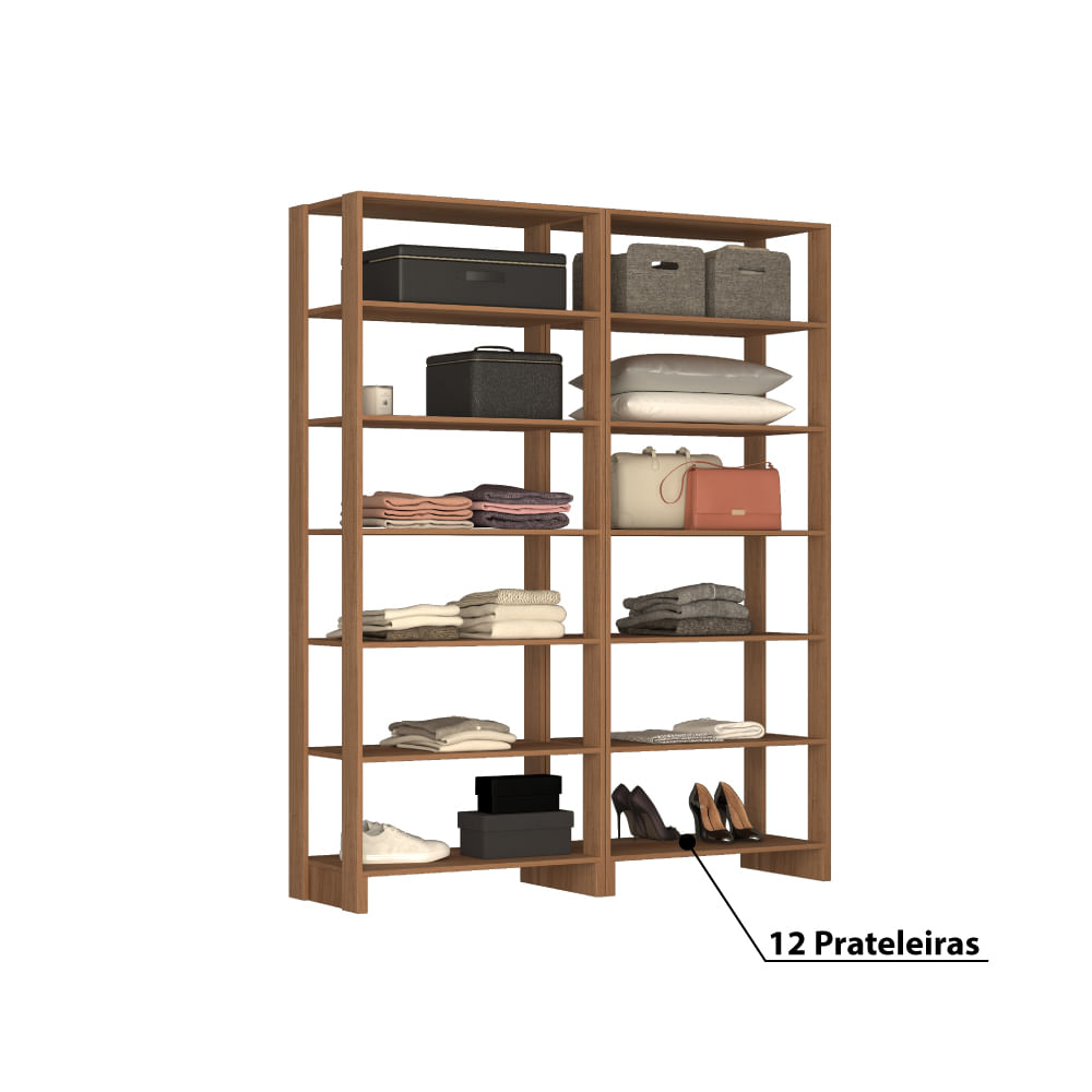 Encontraproduto.com.br - Closet Yes Com 12 Prateleiras Nova Mobile