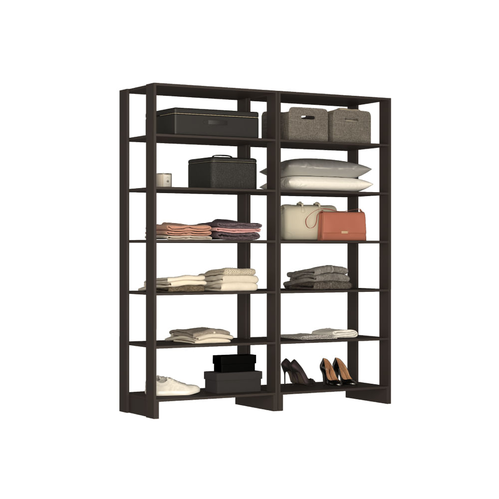 Encontraproduto.com.br - Closet Yes Com 12 Prateleiras Nova Mobile