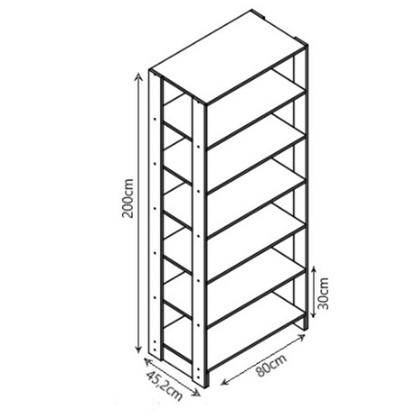 Encontraproduto.com.br - Closet Multi Yes Com Cabideiro Porta E 12 Prateleiras Nova Mobile Montana