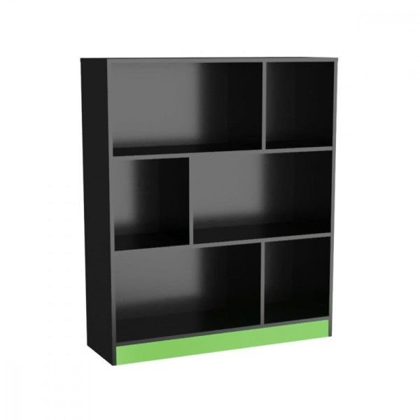 Encontraproduto.com.br - Estante Gamer com 6 Nichos B25 - Preto/Verde
