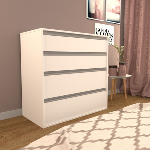 Encontraproduto.com.br - Cômoda Moon Com 4 Gavetas Nova Mobile