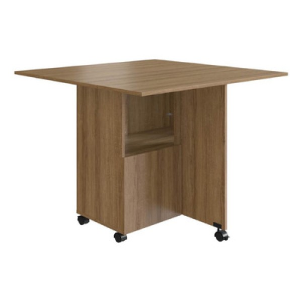 Encontraproduto.com.br - Mesa com Tampo Dobrável Berlim Mel Nova Móbile 73x90x90cm