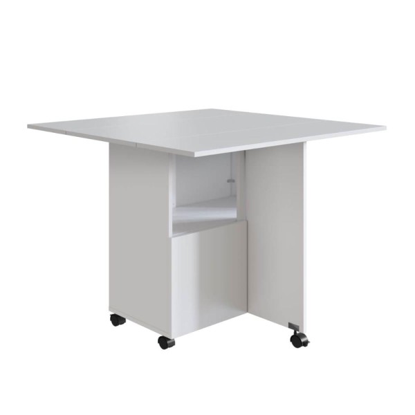 Encontraproduto.com.br - Armário Lateral com Mesa Dobrável Berlim Branco Nova Móbile