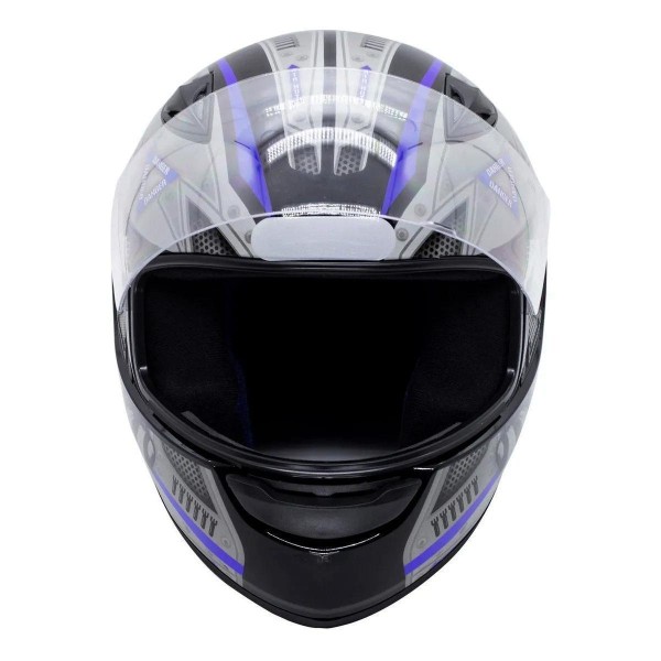 Encontraproduto.com.br - Capacete Spark Air Preto Azul Fechado Com Viseira Ebf