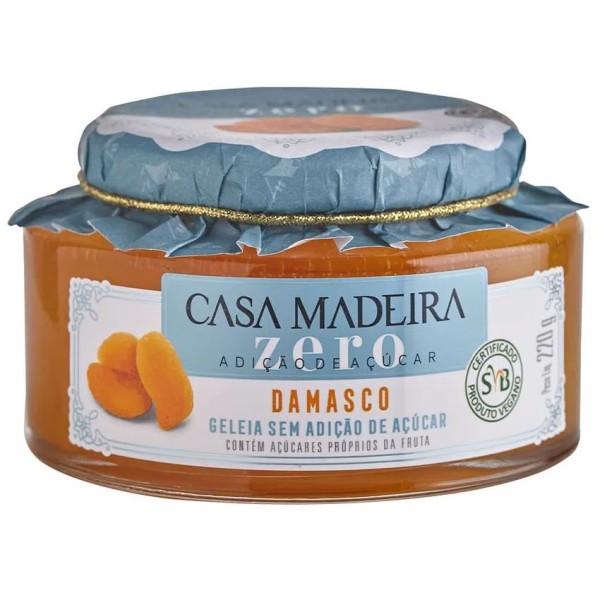 Encontraproduto.com.br - Geleia Zero Damasco Casa Madeira 220g