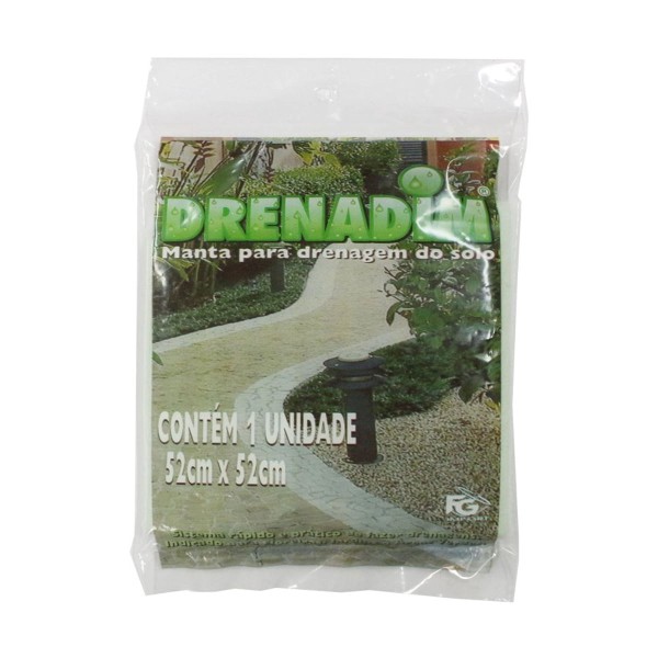 Encontraproduto.com.br - Manta Drenagem para Jardim Fg Import Drenadim Verde 52 cm x 52 cm Unidade