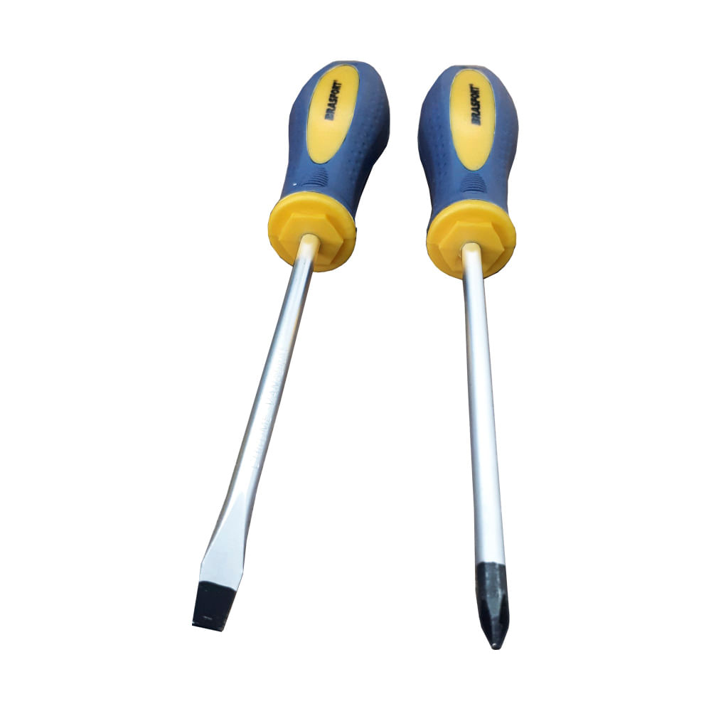 Encontraproduto.com.br - Jogo de Chaves Philips e Fenda Brasfort 6 Peças