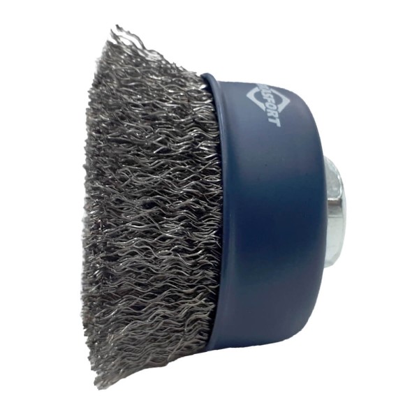 Encontraproduto.com.br - Escova de Aco Copo Brasfort Ondulada 65MM