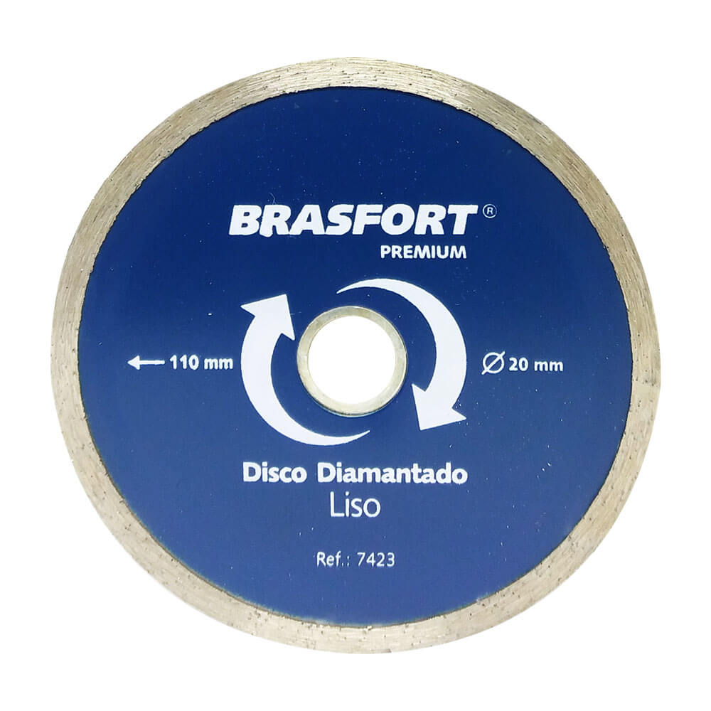 Disco Diamantado Brasfort Premium Liso 110MM