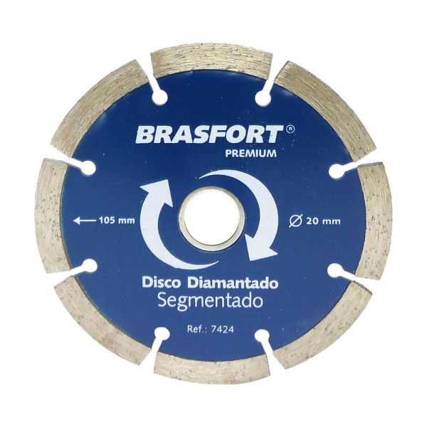 Disco Diamantado Brasfort Premium Segmentado 105MM