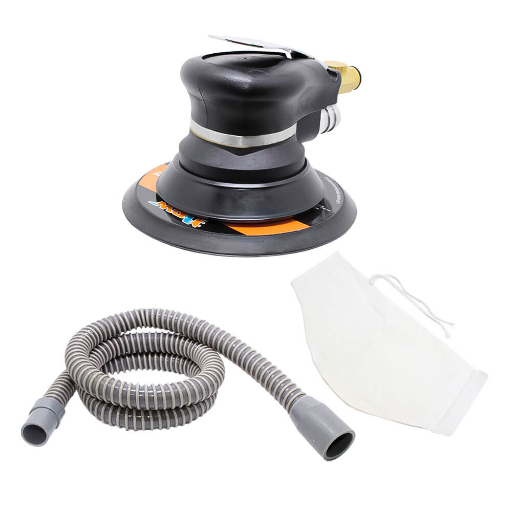 Encontraproduto.com.br - Lixadeira Orbital Waft Pneumatica com Aspiracao 6 Polegadas