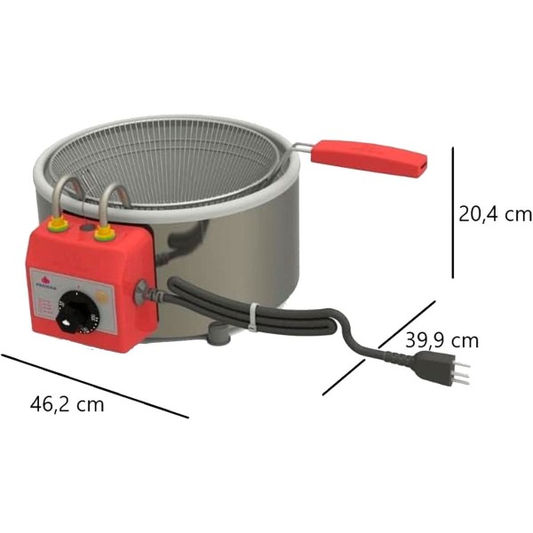 Encontraproduto.com.br - Tacho Fritador Elétrico Progás Aço Inox Escovado com Cesto 3 Litros 127V PR-310E