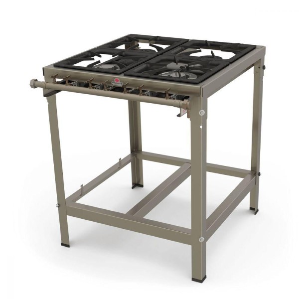 Encontraproduto.com.br - Fogão Progás Inox 2 Queimadores Simples E 2 Duplos Pminox-402f
