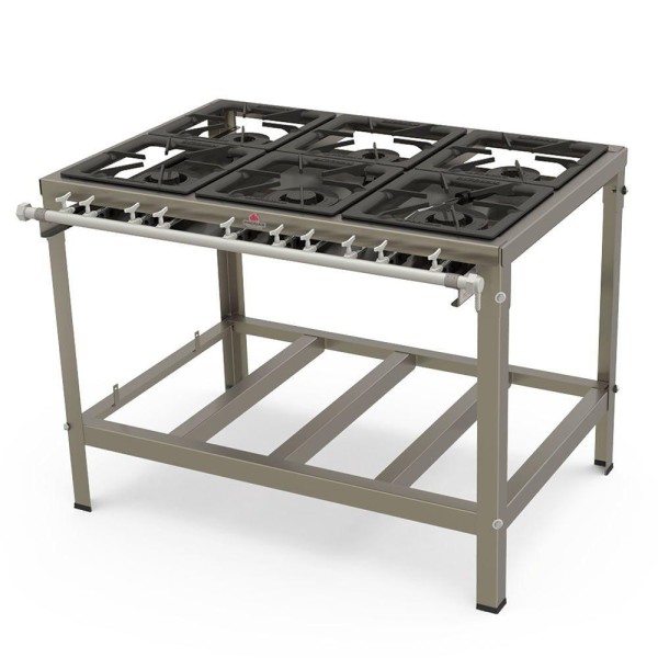 Encontraproduto.com.br - Fogão Progás Inox 3 Queimadores Simples E 3 Duplos Pminox-603f
