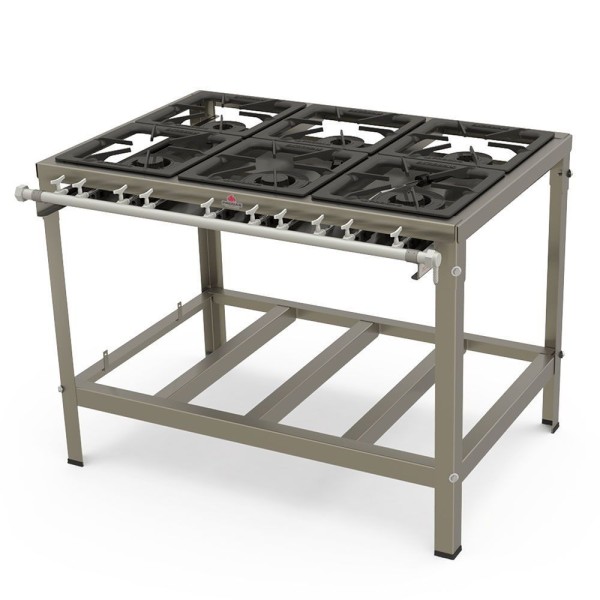 Encontraproduto.com.br - Fogão Progás Inox 3 Queimadores Simples E 3 Duplos Pminox-603f