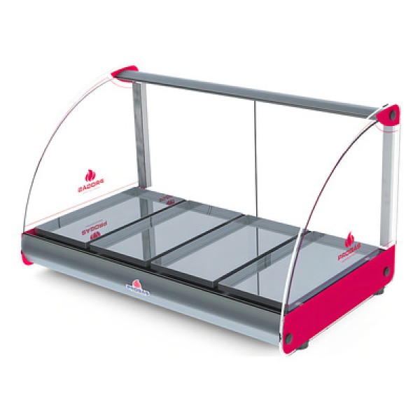Encontraproduto.com.br - Estufa Curva Elétrica Progás Vermelha 4 Bandejas 220v Prv-04e