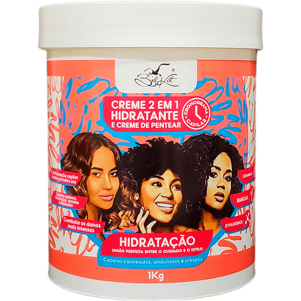 Encontraproduto.com.br - Belkit Creme 2 em 1 - Creme de Hidratação e Pentear 1kg