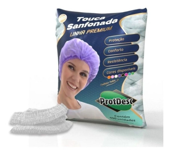 Touca Sanfonada Descartável C/100 - Protdesc